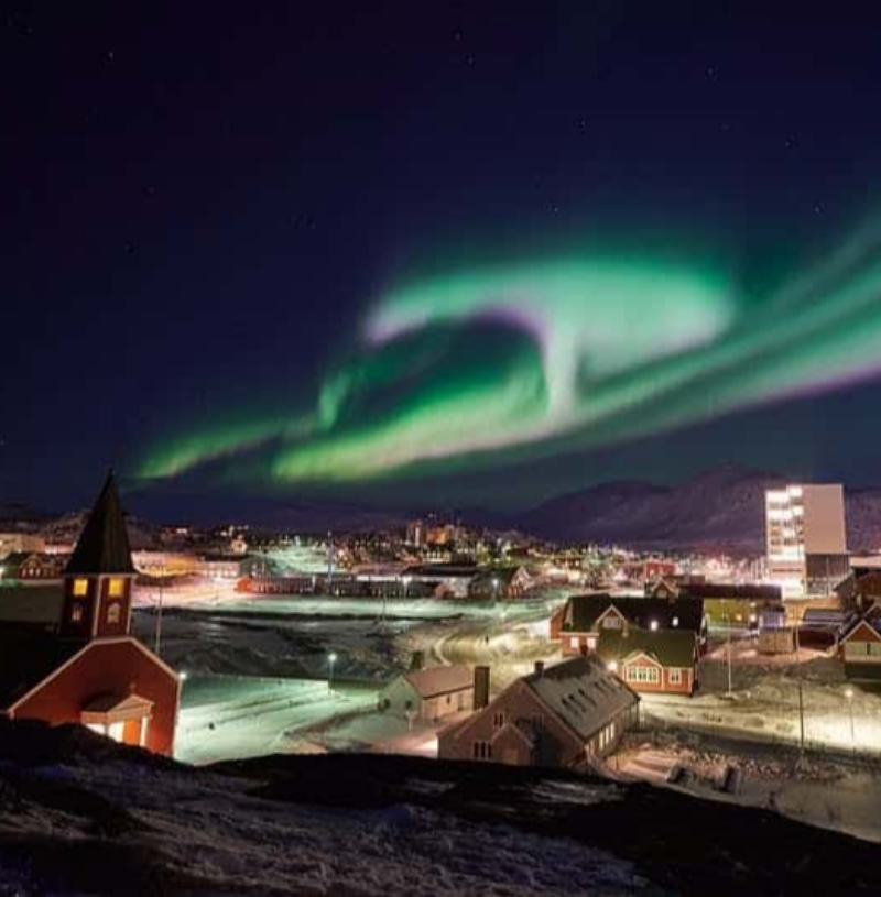 northern lights in nuuk